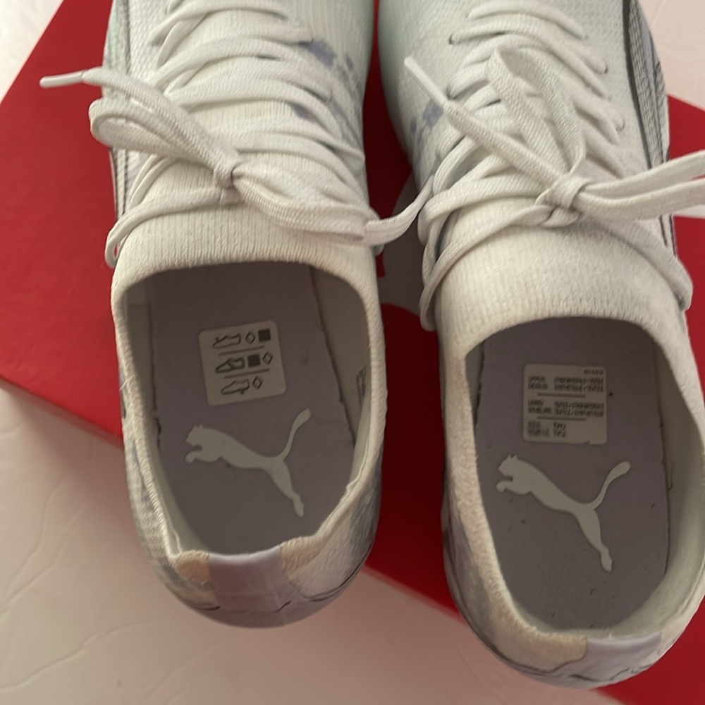 Puma white/black/spring lavender Ultra Match bl gf/ag  clear women’s size 8 - Picture 3 of 14